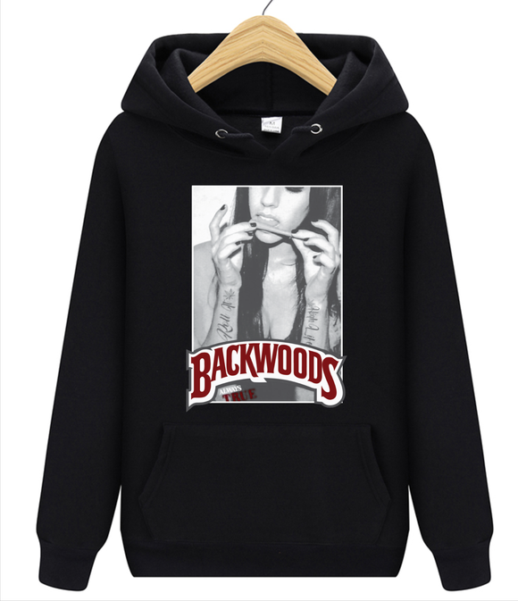 White top backwoods hoodie