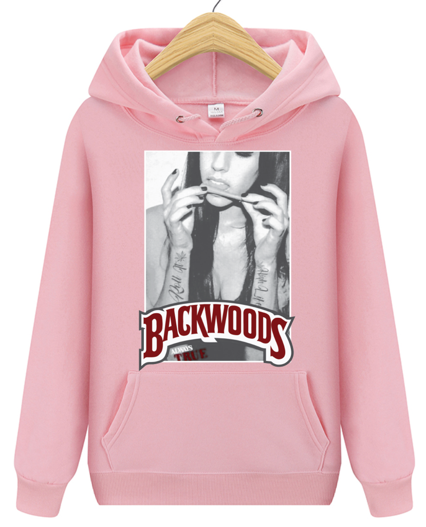 Pink backwoods top hoodie